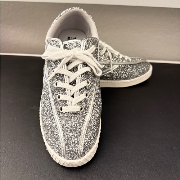 Tretorn Silver Glitter NYLite Sneakers - Picture 1 of 4